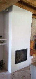 Poêle de masse - Ortner - Enduit blanc