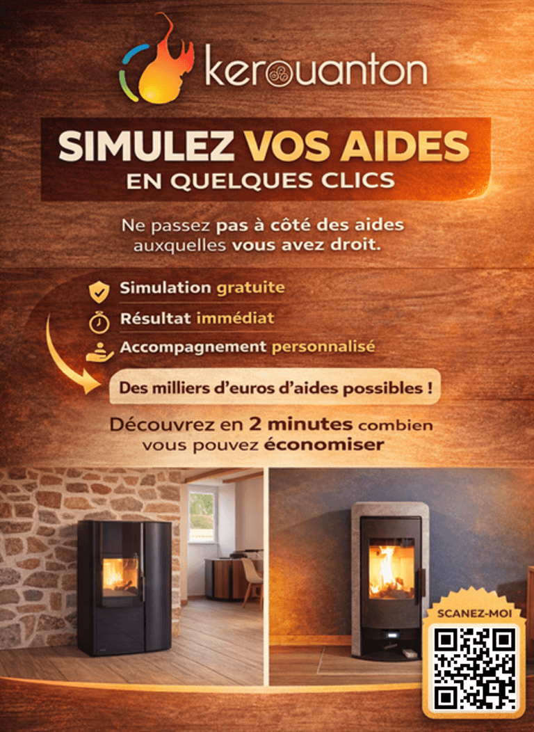 Pour tout projet il est normal de se poser la question: A quoi ai-je le droit ?
En plus des économies réalisées, vous pouvez être éligibles à certaines aides.
Découvrez-le dès maintenant sur : https://mesaides.france-renov.gouv.fr/ Kerouanton vous accompagne dans vos solutions de chauffage, poêle et solaire